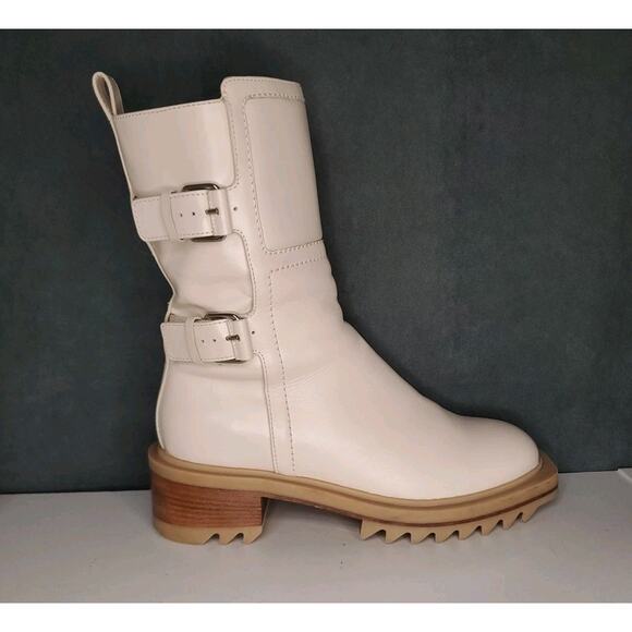 Tamara Mellon White Perfecto Ankle 50 Boot Made in Italy EU 39 US 8.5 MSRP $995 - Picture 7 of 16